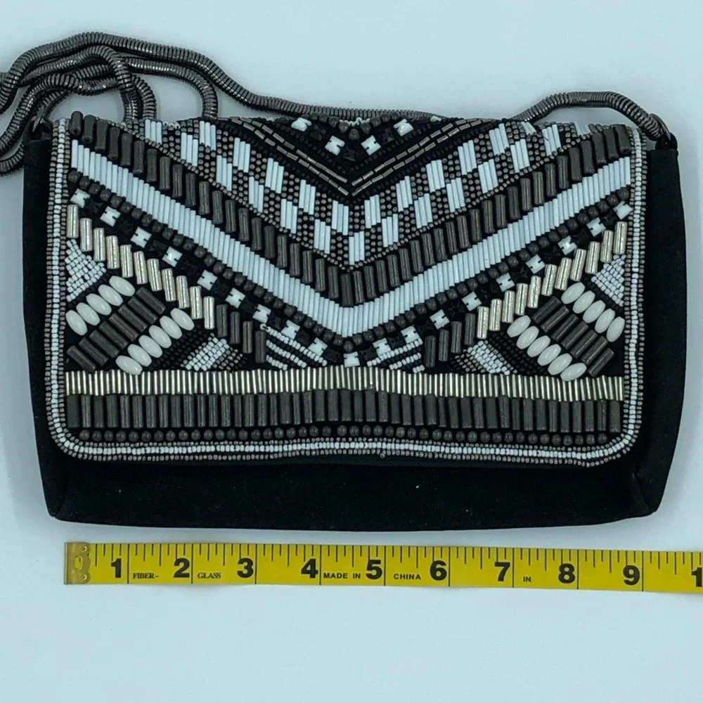 βΌοΈSALEβΌοΈ πβ¨HPx3β¨ πH&M Art Deco Glam Beaded Purse with Chain Strap, NWT - Picture 7 of 12